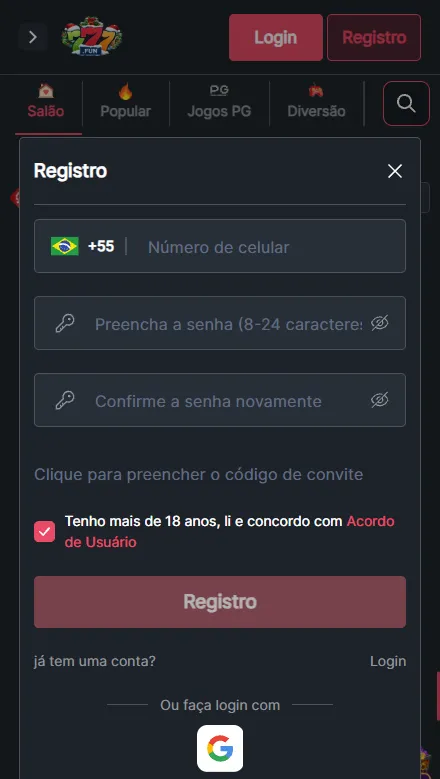 Cadastro na 777bet pelo link espelho em 2026